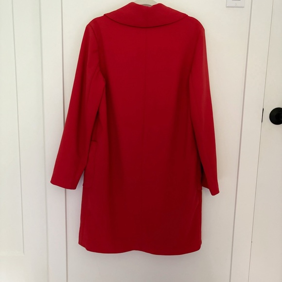 Massimo Dutti Red Wool Blend Coat Long Blazer Jacket Size 38 US 6 - Picture 8 of 9